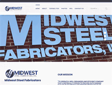Tablet Screenshot of midweststeelfab.com